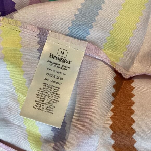 Brogger Edith slip Dress pink multicolors‎ size medium NWT - Picture 13 of 15